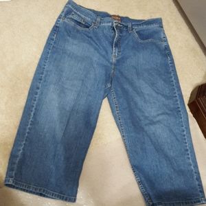 Duck Head Denim stretch Capri Blue Jeans Classic style size 14 Excellent